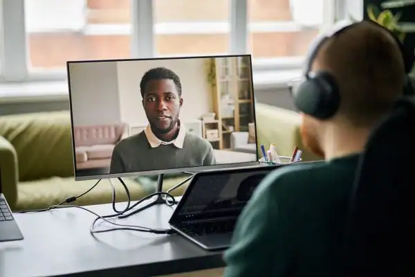 image of online mediation Bromley in progress.