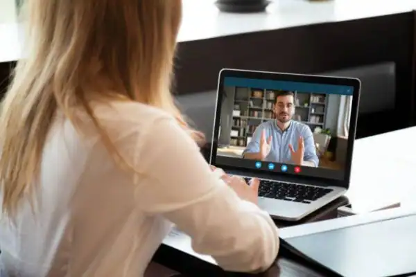 image of woman attending online mediation Bromley speak to our team today!